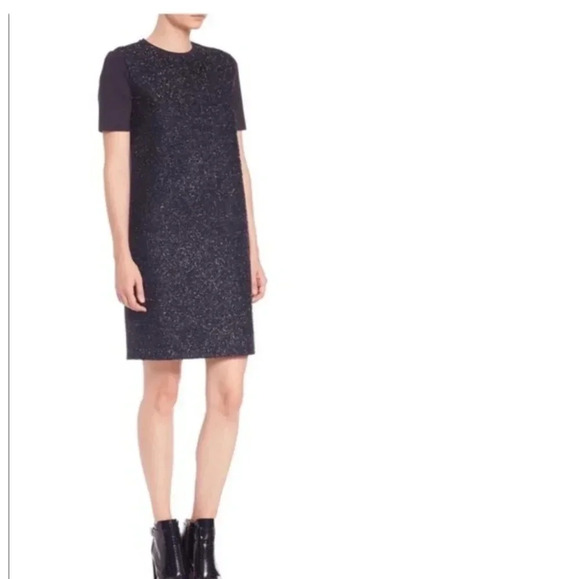 TORY Burch tinsel shimmer shift mini dress - Picture 3 of 12